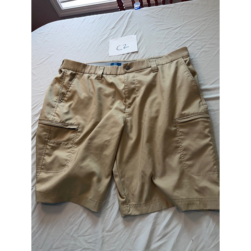 George Mens Cargo Shorts Beige Stretch Performance Utility Pockets‎ 42 GE20109 - Picture 5 of 11